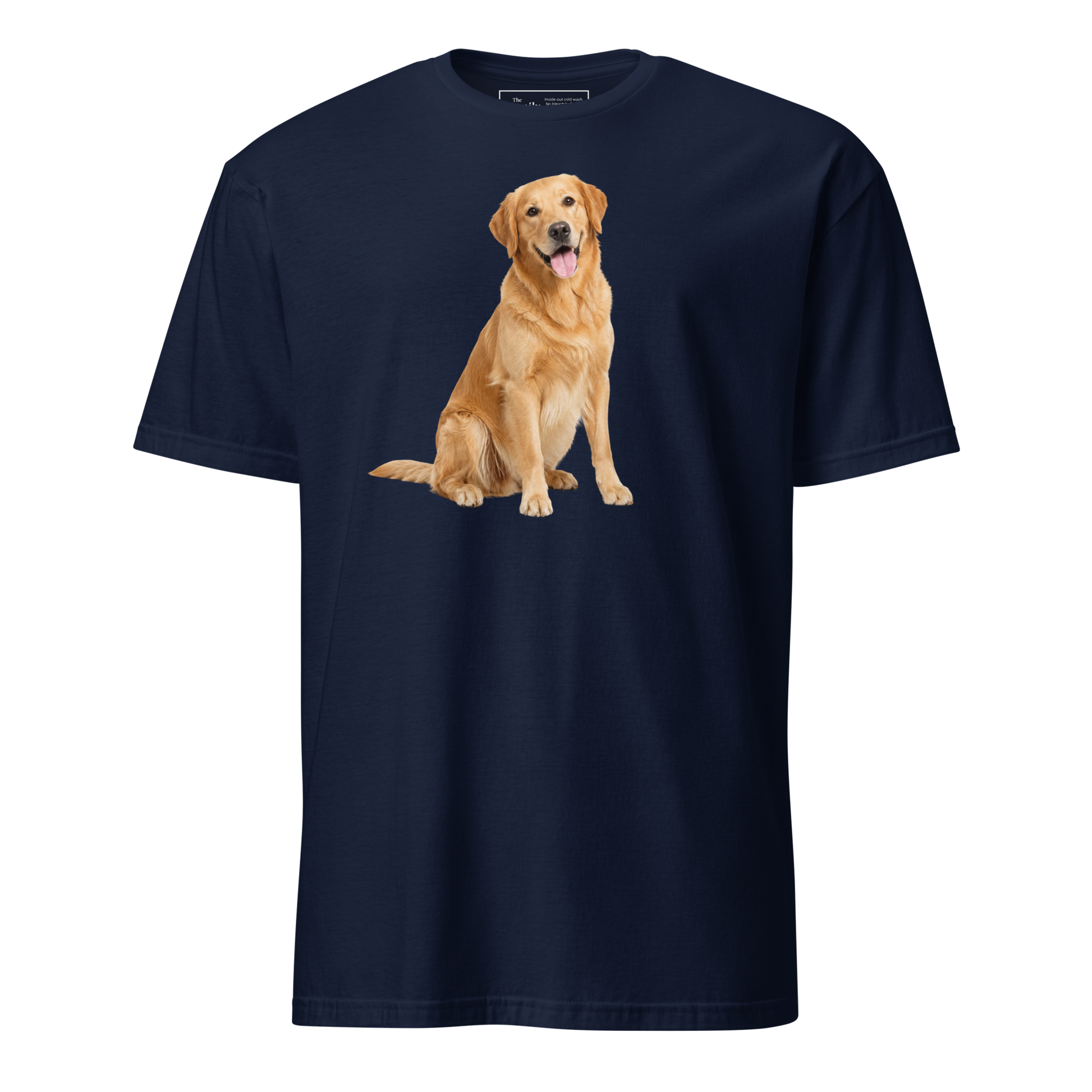Golden Retriever Tee in Navy – front view