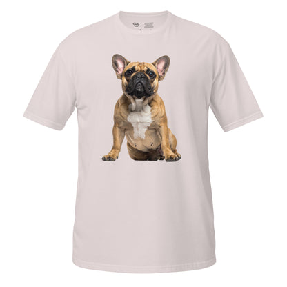 Fawn Frenchie tee in ice gray – front view
