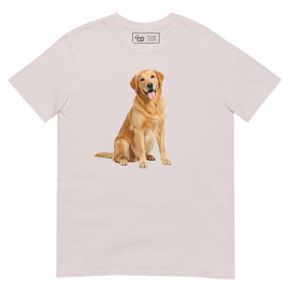 Golden Retriever Tee in Ice Gray – front view