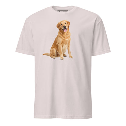 Golden Retriever Tee in Ice Gray – front view
