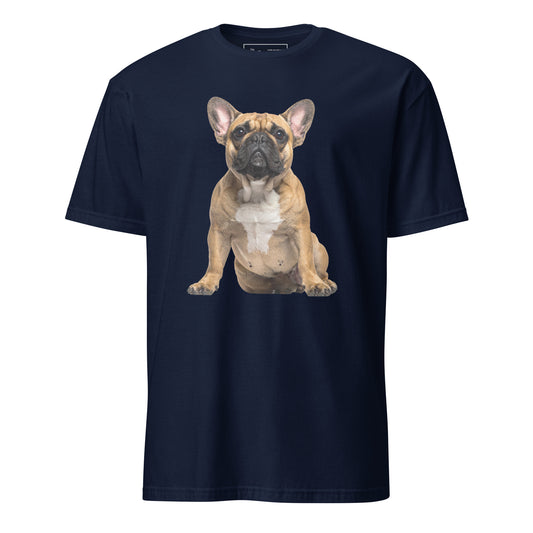 Fawn Frenchie tee in navy – front view