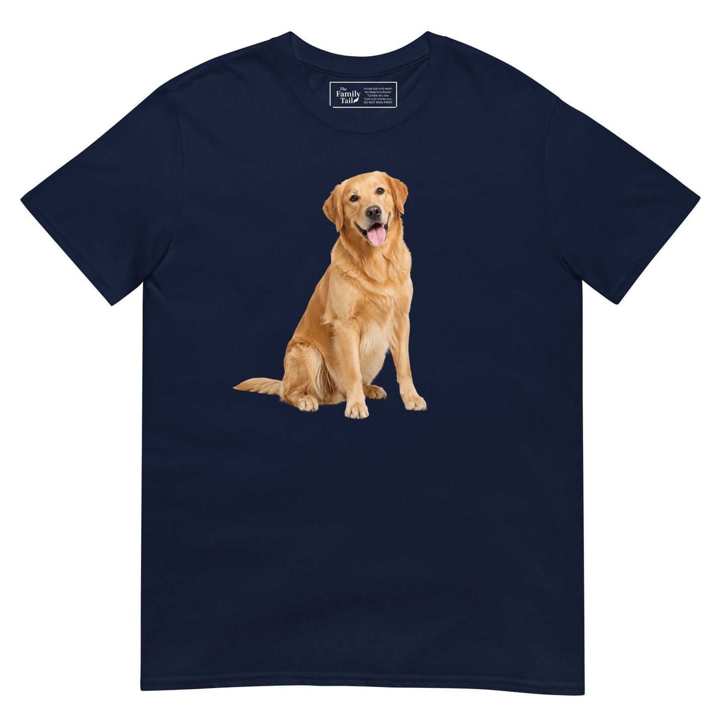 Golden Retriever Tee in Navy – front view